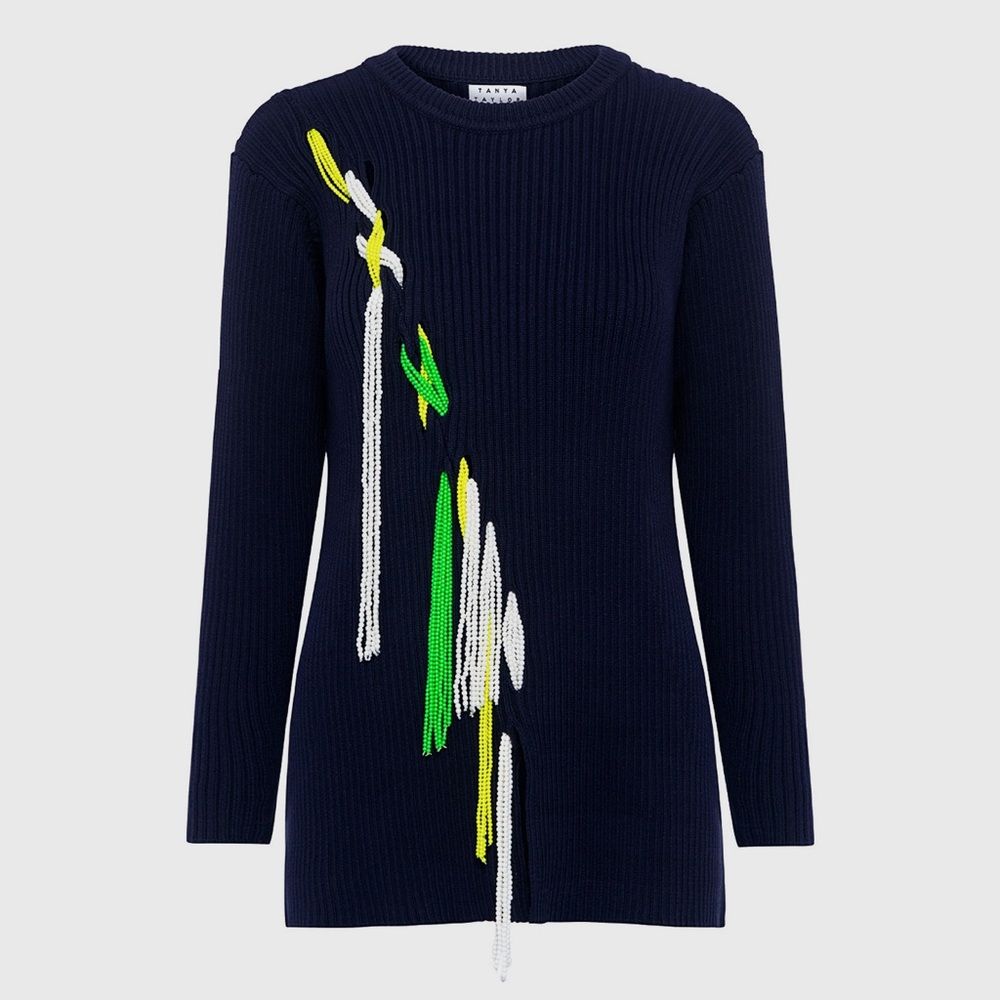 Tanya Taylor Beaded Sweater